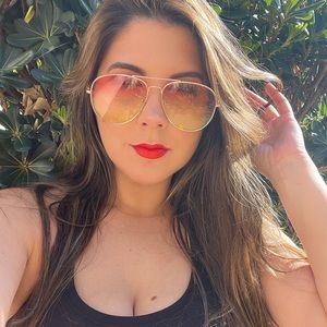 Ombré Two Tone Aviators- Pink/Yellow